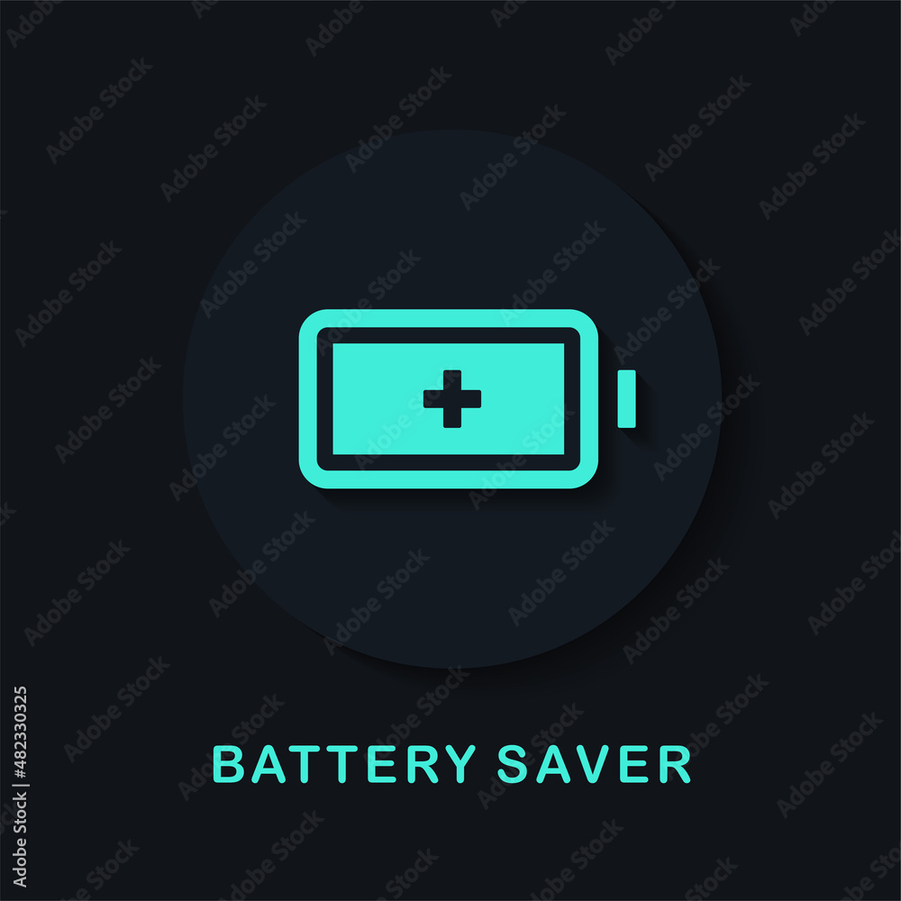Battery saver symbol. Vector illustration Battery saver symbol. Vector illustration