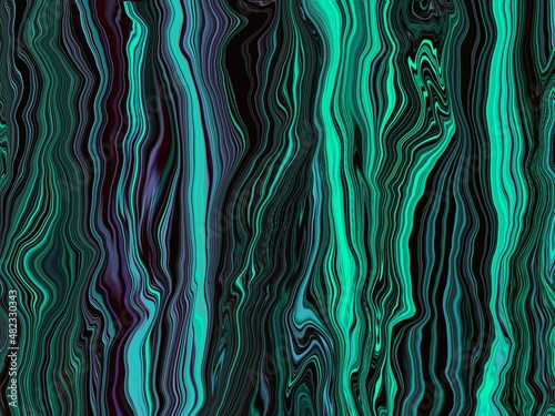 Abstract dark background with streaks of blue-green hues.