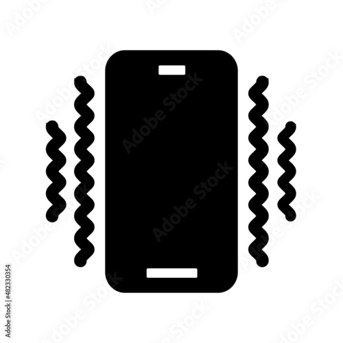 Mobile phone vibration icon. Phone vibrating symbol. Vector illustration