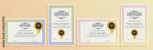 Classic certificate of achievement award template