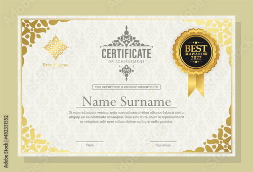 achievement certificate border style diploma