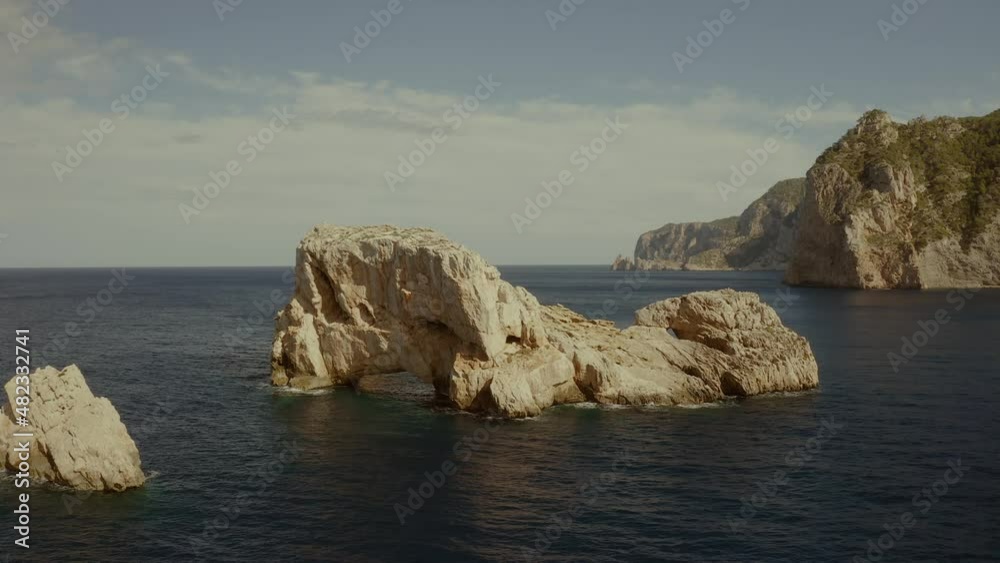 Peculiar Puertas Del Cielo Rocky Arch In Balearic Island, Ibiza Spain Peculiar Puertas Del Cielo Rocky Arch In Balearic Island, Ibiza Spain
