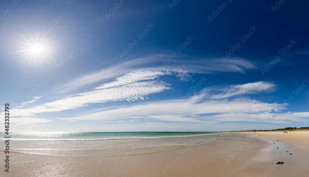 Australia, South Australia, Robe, Summer sun shining over Fox Beach Australia, South Australia, Robe, Summer sun shining over Fox Beach