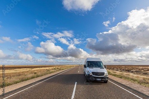 Australia, South Australia, Van driving along Princes Highway B1 photo