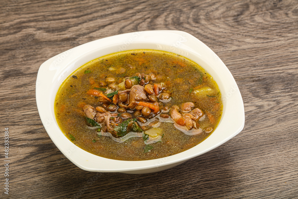Lentil soup with chicken and vegetables Lentil soup with chicken and vegetables