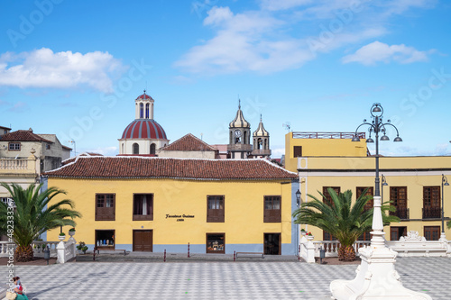 Spain, Province of Santa Cruz de Tenerife, La Orotava, Square in front of town hall photo