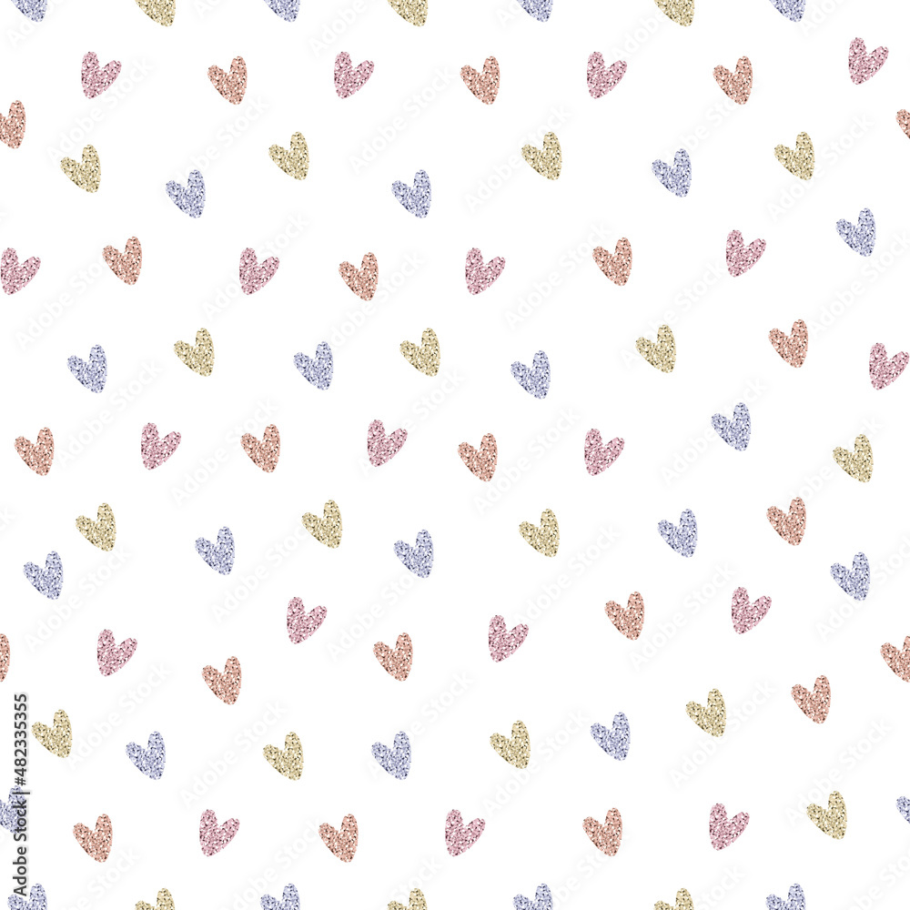 seamless valentine day pattern background with simple glitter pastel heart , valentine card seamless valentine day pattern background with simple glitter pastel heart , valentine card