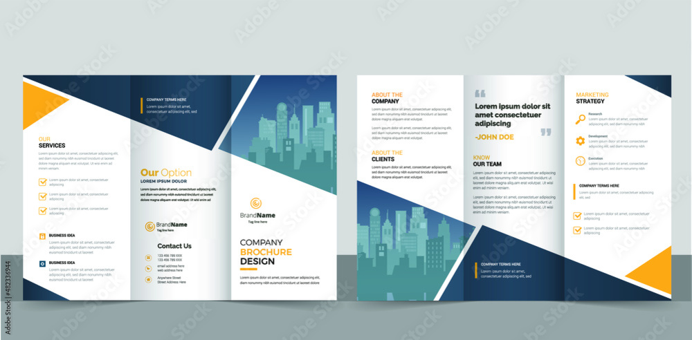Business brochure template graphic illustration design.