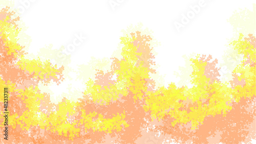 autumn forest trees abstract background vector. orange watercolor digital painting