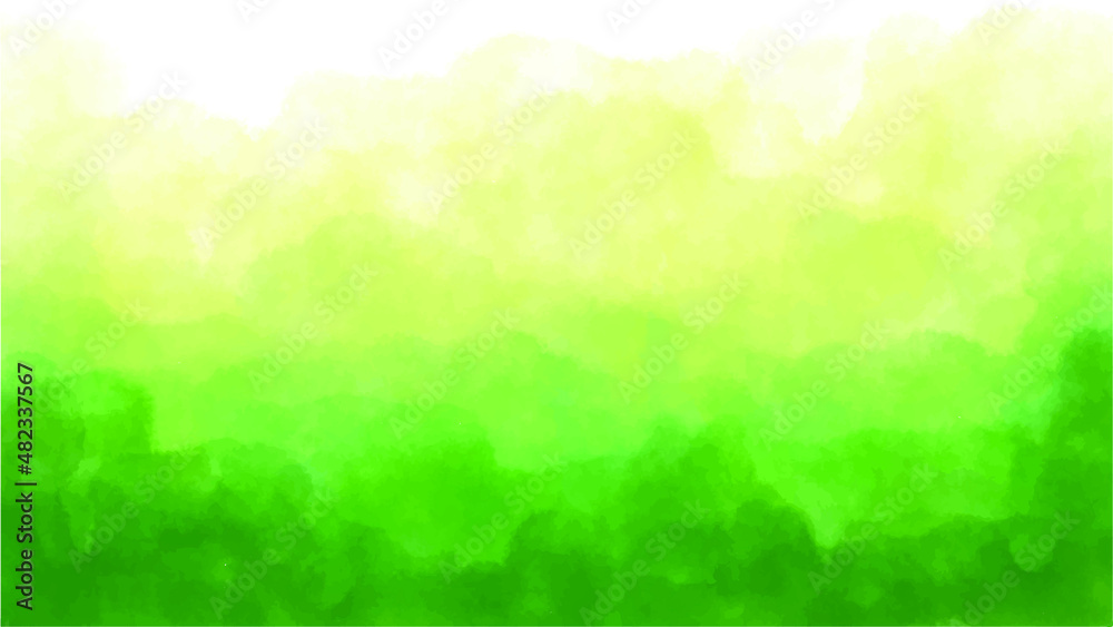 green gradient abstract background watercolor digital painting vector