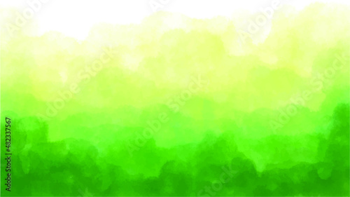 green gradient abstract background watercolor digital painting vector
