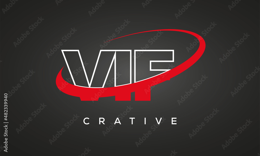 VIF letters creative technology logo design VIF letters creative technology logo design