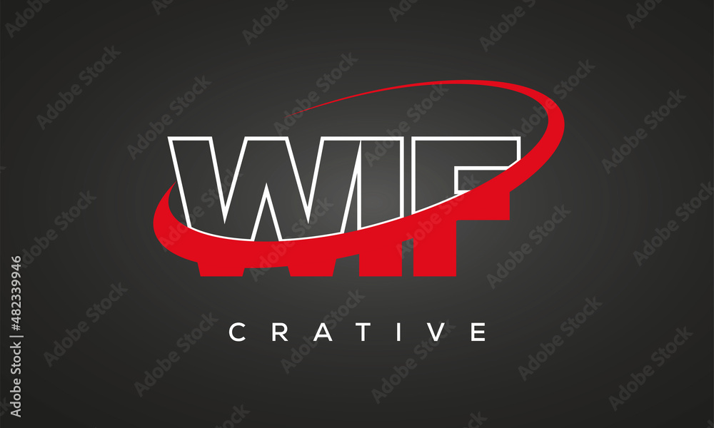 WIF letters creative technology logo design WIF letters creative technology logo design
