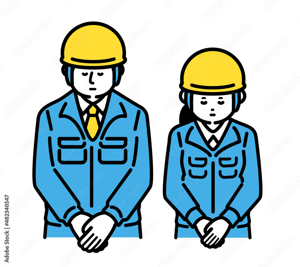 Male and female office workers to apologize Male and female office workers to apologize