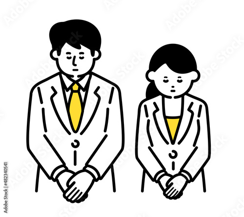 Men and women in white coats to apologize