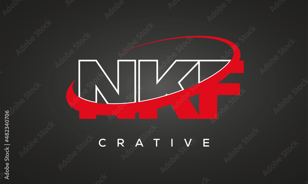 NKF letters creative technology logo design