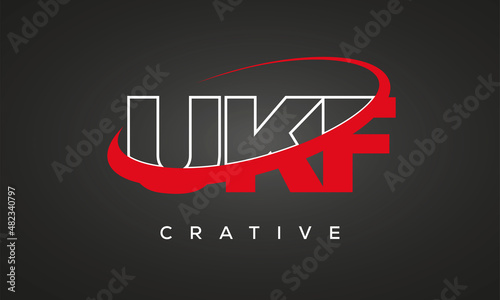 UKF letters creative technology logo design