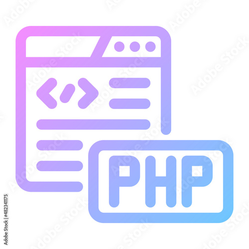 php gradient icon