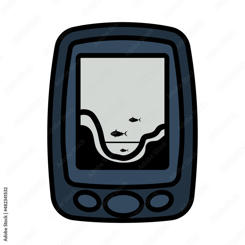 Icon Of Echo Sounder Stock Vector | Adobe Stock