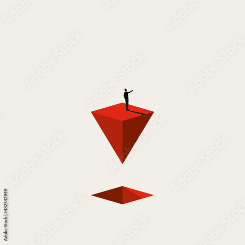 Business launch or mission vector concept. Symbol of startup, growth, success. Minimal illustration
