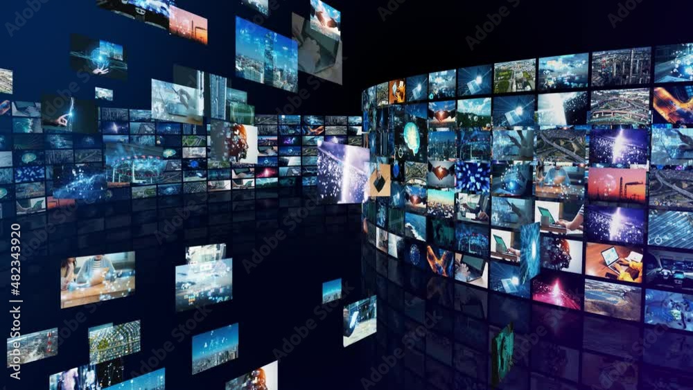 Visual contents concept. Social networking service. Streaming video. communication network. Visual contents concept. Social networking service. Streaming video. communication network.