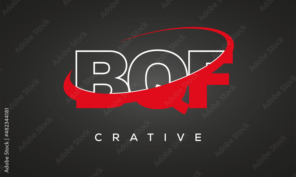 BQF letters creative technology logo design