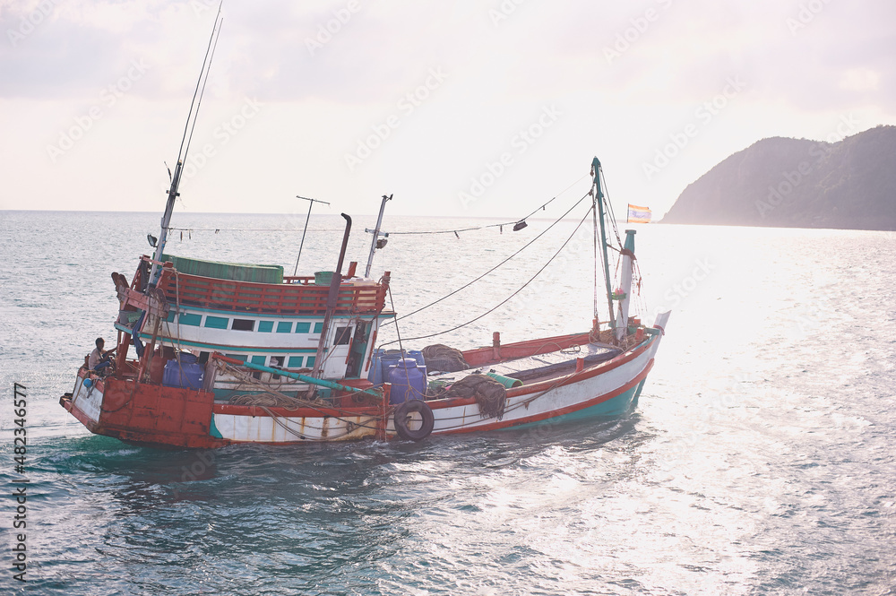 Fishing ship in Andaman sea Thailand.