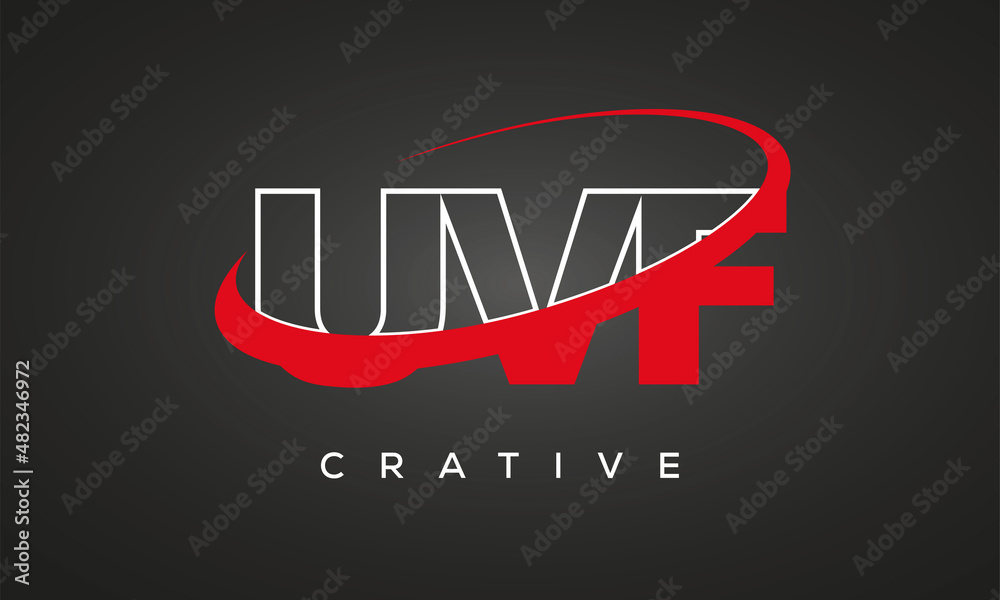 UVF letters creative technology logo design