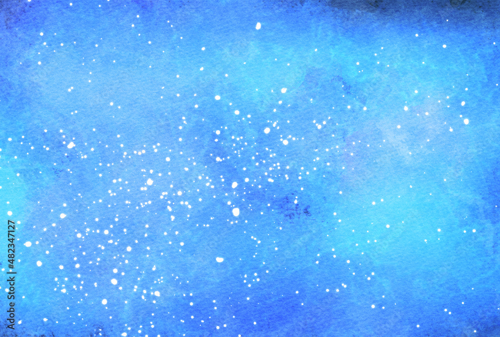 Obraz premium 背景素材_水彩テクスチャ_青
