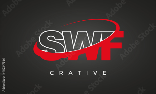 SWF letters creative technology logo design