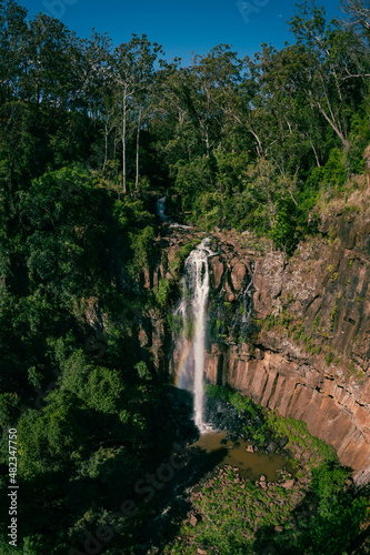 Aerial photo of the beautiful Daggs Falls, Queensland Australia