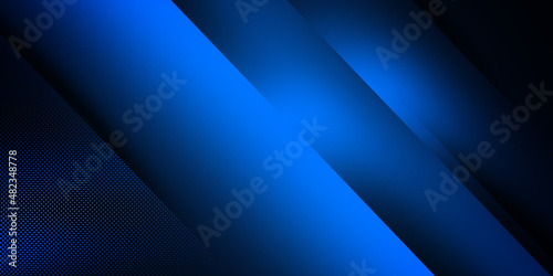 Bright navy blue dynamic abstract vector background with diagonal lines. Trendy classic color of 2023. 3d cover of business presentation banner for sale event night party
