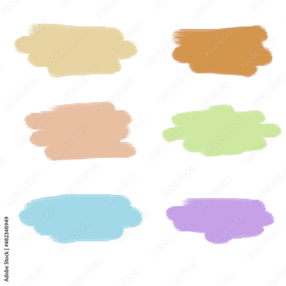 set brush with pastel color set brush with pastel color