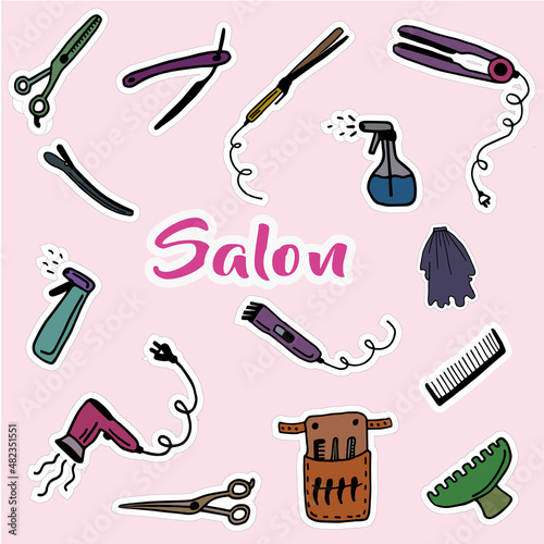 set of hairdresser