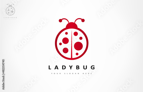 Ladybug logo vector. Insect design.