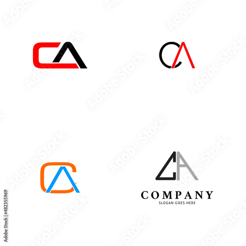 Free Download Set of Initial Letter CA Logo Template Design - GFXLoad