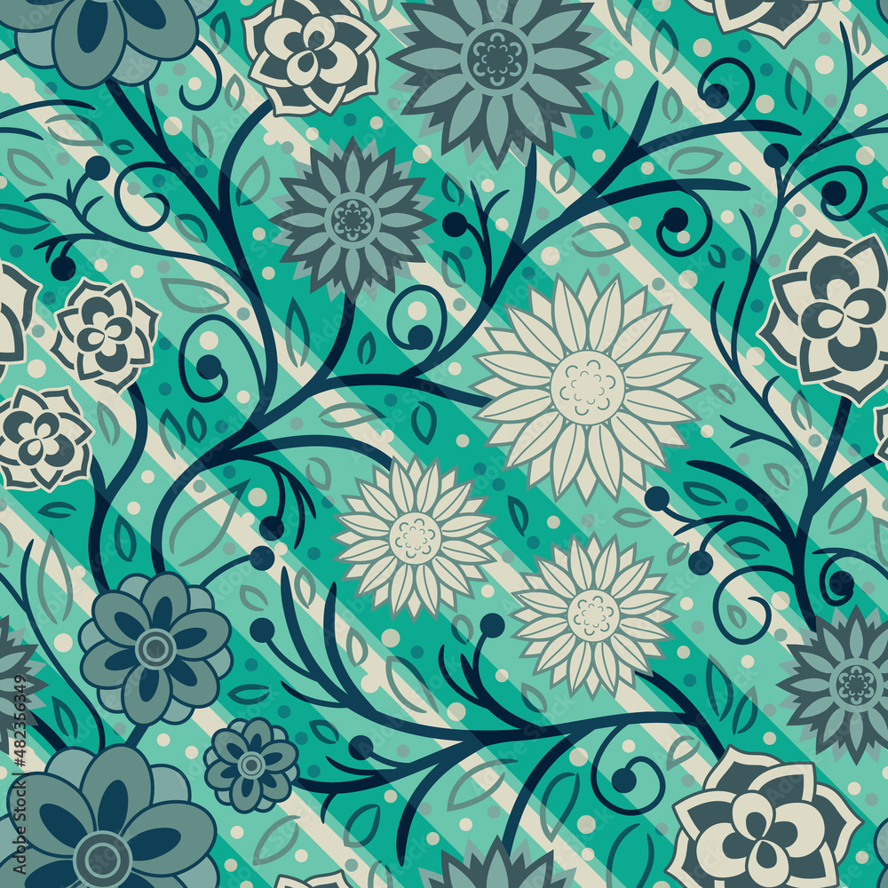 Beautiful and Simple Geometrical Flower Seamless Surface Pattern Design Beautiful and Simple Geometrical Flower Seamless Surface Pattern Design