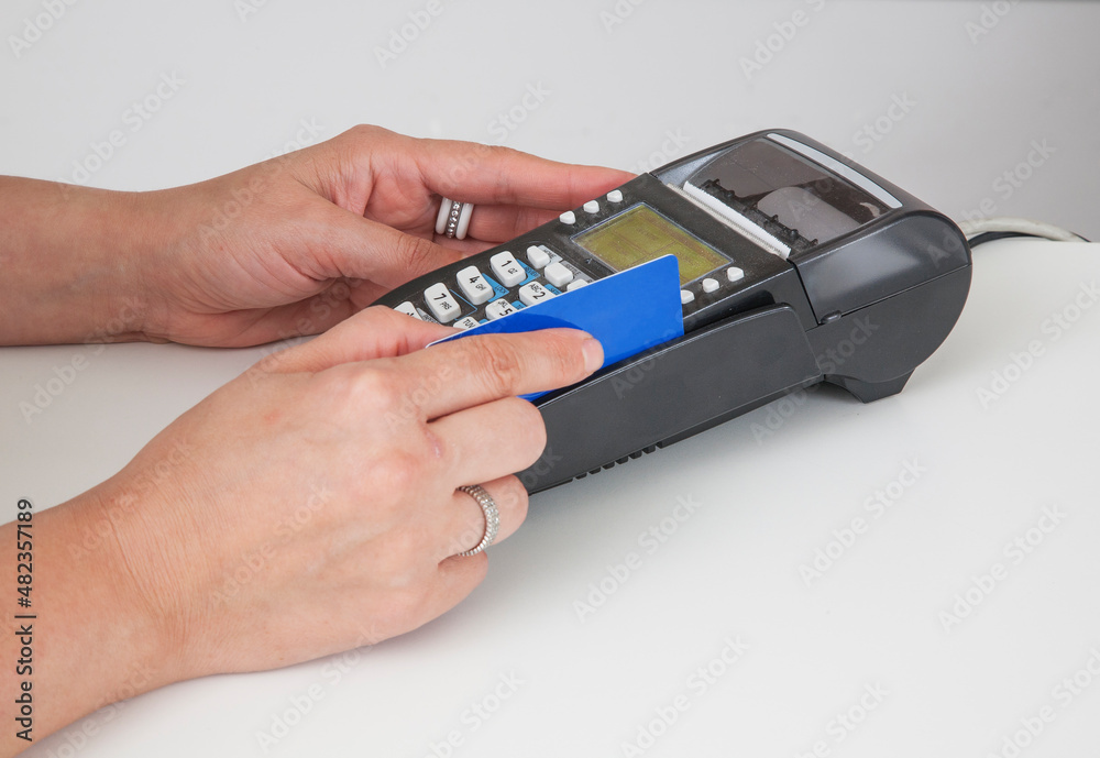 Payment by card through payment terminal