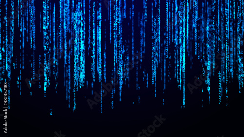 Fotografija Digital background blue matrix