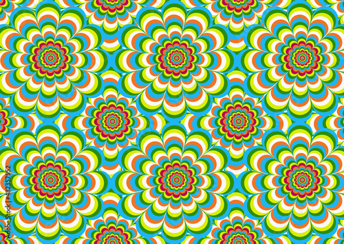 Full color flowers shape background pattern for decoration