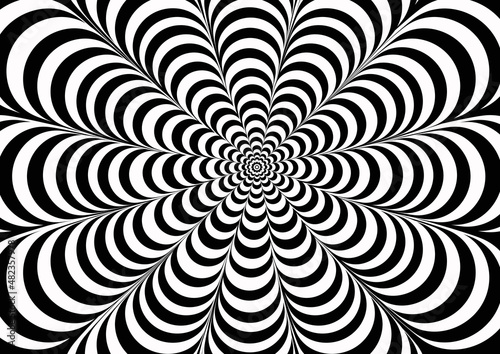 Black and white flower shape background for decoration