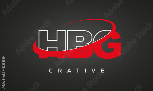 HBG letters creative technology logo design photo