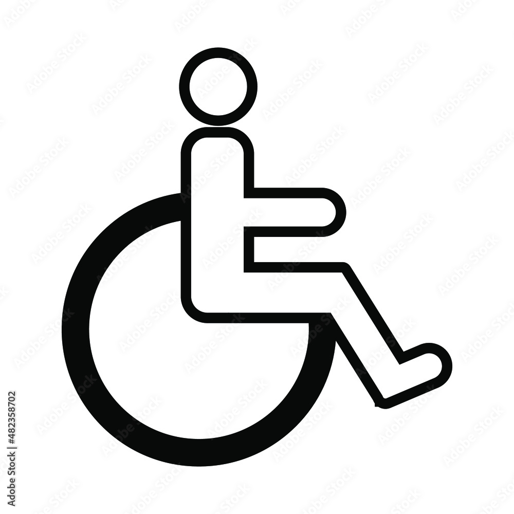 wheelchair vector icon for disabled, handicapped. wheelchair vector icon for disabled, handicapped.