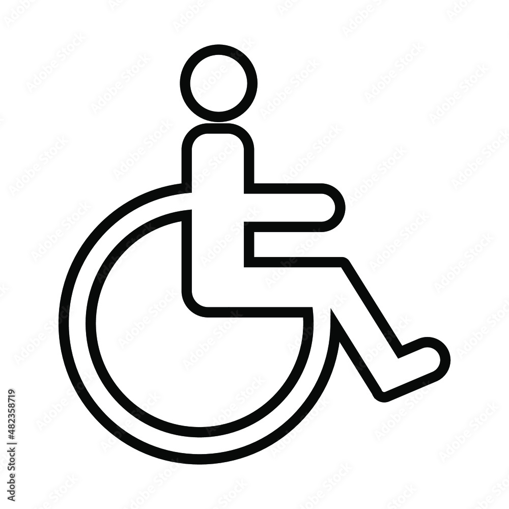 wheelchair vector icon for disabled, handicapped. wheelchair vector icon for disabled, handicapped.