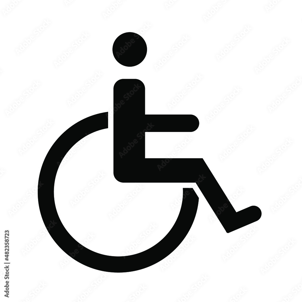 wheelchair vector icon for disabled, handicapped. wheelchair vector icon for disabled, handicapped.