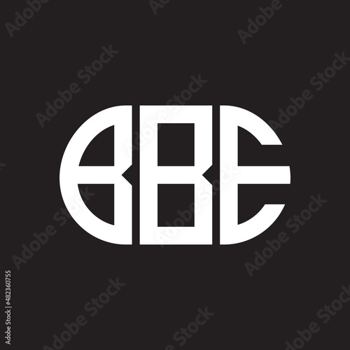BBE letter logo design on black background. BBE