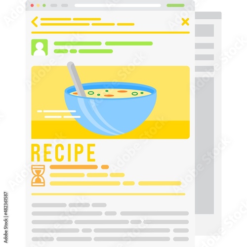 Cooking blog icon vector most popular recipe