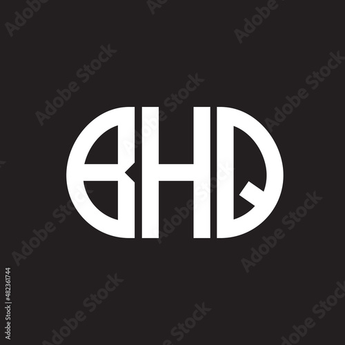 Free Download BHQ letter logo design on black background. BHQ - GFXLoad