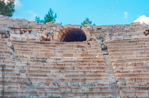 Patara ancient city ruins. The world   s first Parliament building