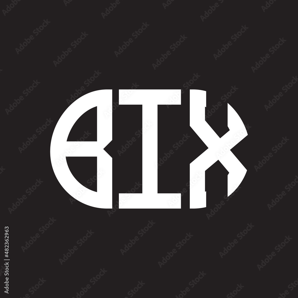 Fototapeta premium BIX letter logo design on black background. BIX